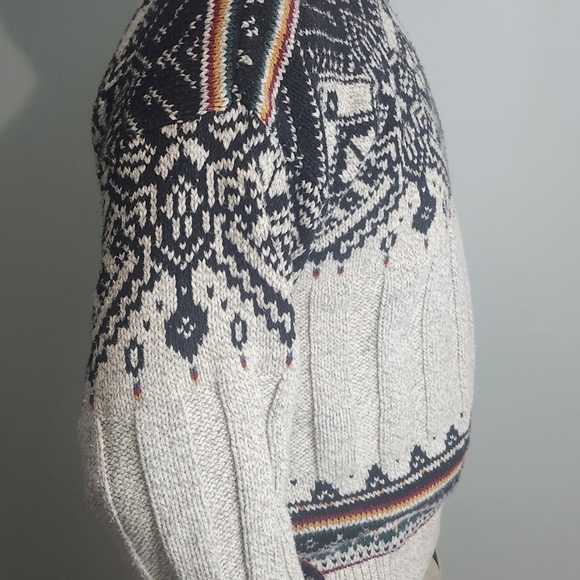 Vintage Hampton Bay USA Wool Fair Isle Sweater Nordic Knit Men’s XL - Picture 7 of 8